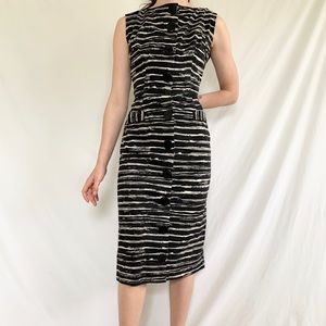 Vintage 50s 60s MCM Button Down Wiggle Dress